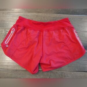 LULULEMON Women's vintage Red ruffled Shorts - 4